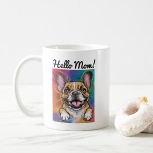 Personalisierter Bunter Glücklicher Französische B Kaffeetasse