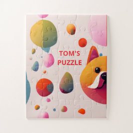 Personalisierter Bunter Hund Für Kinder PASST ALLE Puzzle