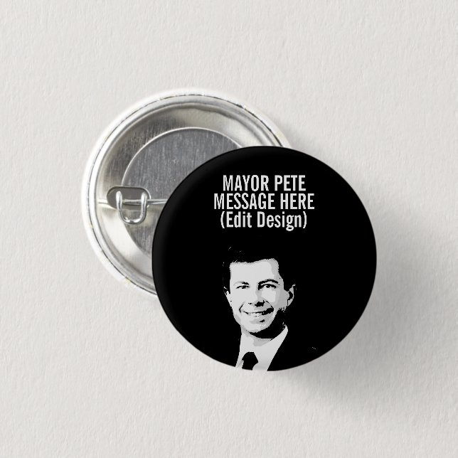 Personalisierter Bürgermeister Pete Button (Vorne & Hinten)