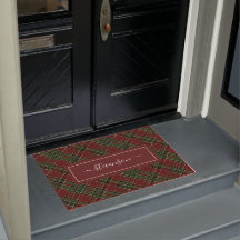 Personalisierter Burgundy Green Kariert Holiday