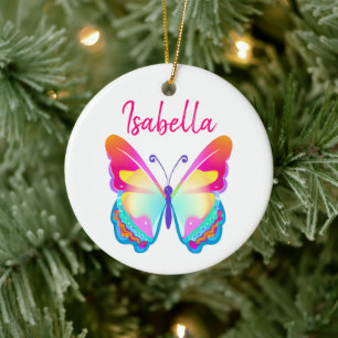 Personalisierter Butterfly-Personalisierter Name Keramik Ornament