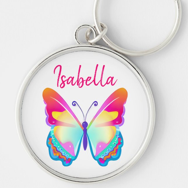 Personalisierter Butterfly-Personalisierter Name Schlüsselanhänger (Vorne)