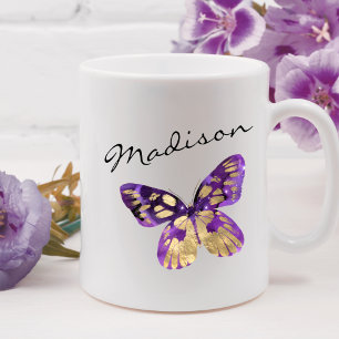Personalisierter Butterfly-Script-Individuelle Nam Kaffeetasse