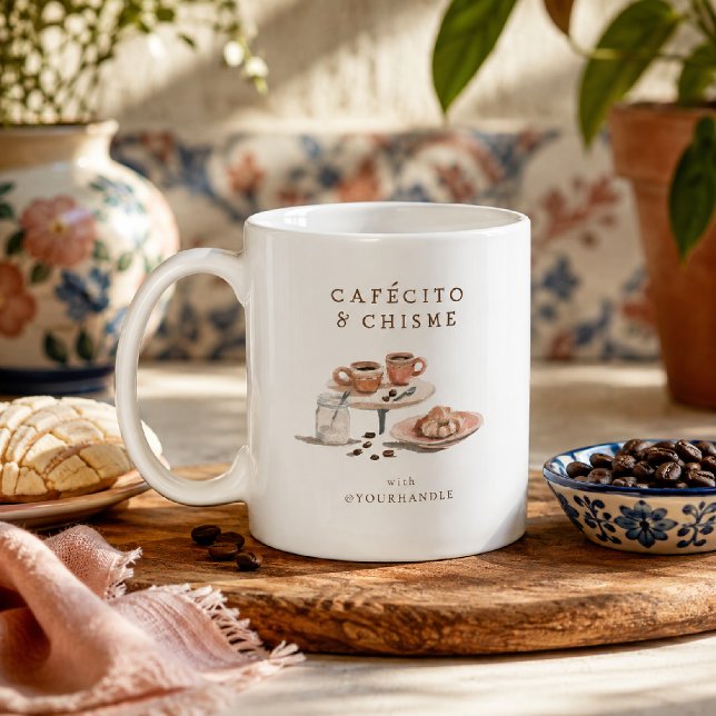 Personalisierter Cafecito & Chisme Kaffeebecher Kaffeetasse (Von Creator hochgeladen)
