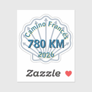 Personalisierter Camino de Santiago-Rucksack-Patch Aufkleber