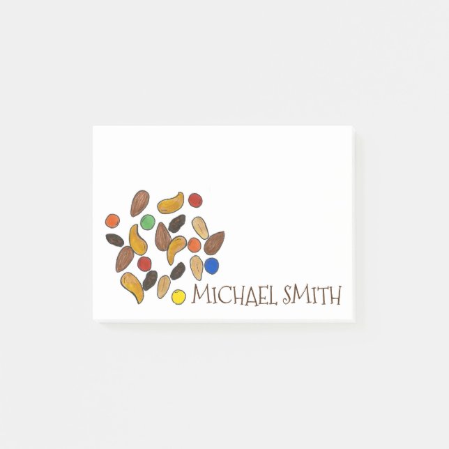 Personalisierter Camp Camping Trail Mix Pfosten Post-it Klebezettel (Vorderseite)