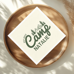 Personalisierter Camp-Junggeselinnen-Abschied Serviette