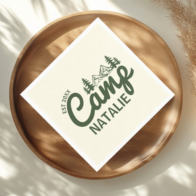 Personalisierter Camp-Junggeselinnen-Abschied Serviette (Von Creator hochgeladen)