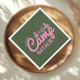 Personalisierter Camp-Junggeselinnen-Abschied Serviette