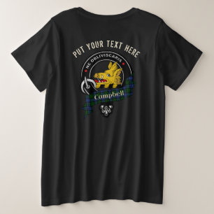 Personalisierter Campbell Clan Abzeichen Adult Große Größe T-Shirt