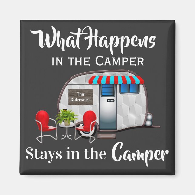 Personalisierter Camper Magnet (Vorne)