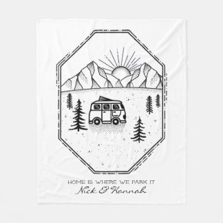 Personalisierter Camper Van Life Outdoor Camping Fleecedecke
