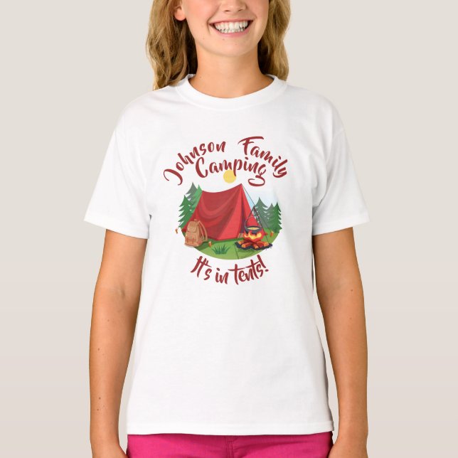 Personalisierter Camping T - Shirt (Vorderseite)