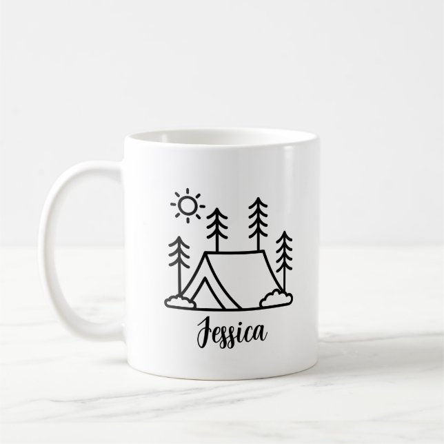 Personalisierter Campingbecher, personalisierter L Kaffeetasse (Links)