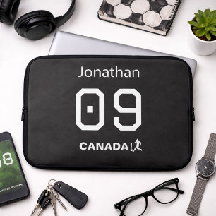 Personalisierter Canada Soccer Tech-Schutz Laptopschutzhülle