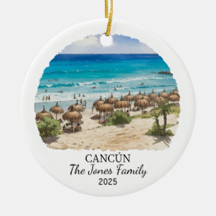 Personalisierter Cancun-Schmuck, Geschenk aus Mexi Keramik Ornament