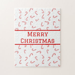 Personalisierter Candy Cane Weihnachten Puzzle