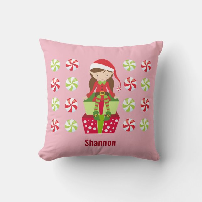Personalisierter Candy Crush Elf Kissen (Vorderseite)