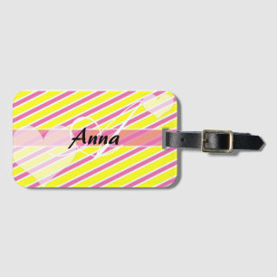 Personalisierter Candy Stripe Gepäckanhänger