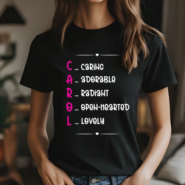 Personalisierter Carol Name Art T-Shirt (Von Creator hochgeladen)
