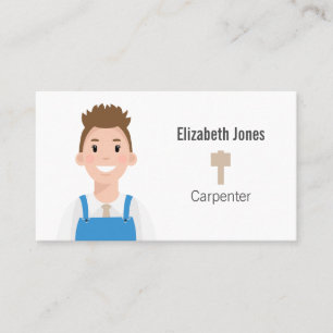 Personalisierter Carpenter Avatar-Visitenkarte Visitenkarte