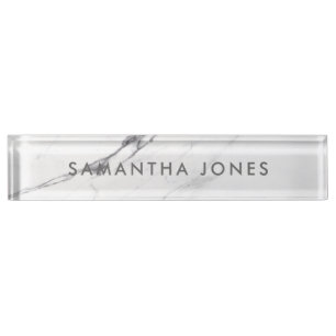 Personalisierter Carrara-Marmor Namensplakette