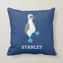 Personalisierter Cartoon Blaufüßiger Stiefelvogel Kissen