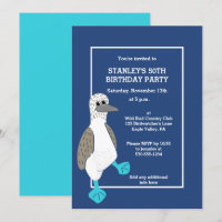 Personalisierter Cartoon Blue Footed Booby Bird Pa