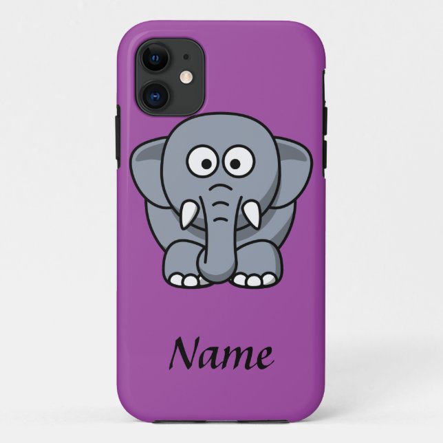 Personalisierter Cartoon-Elefant Case-Mate iPhone Hülle (Rückseite)