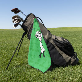 Personalisierter Cartoon Golfhandtuch