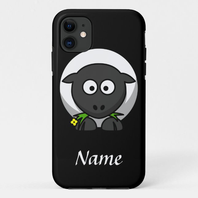 Personalisierter Cartoon Schafe Case-Mate iPhone Hülle (Rückseite)
