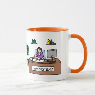 Personalisierter Cartoonbecher Buchhalter CPA Tasse
