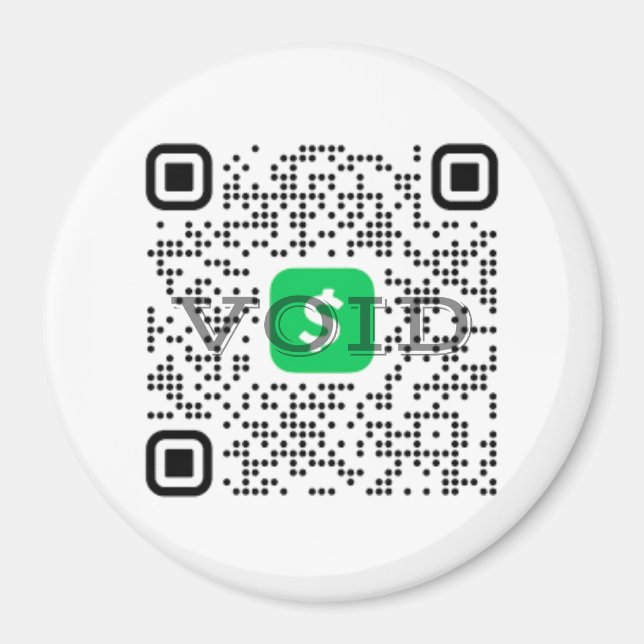 Personalisierter Cash App QR-Code-Magnet Magnet (Vorne)