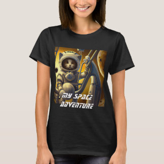 Personalisierter Cat Astronaut Illustrator T - Shi T-Shirt
