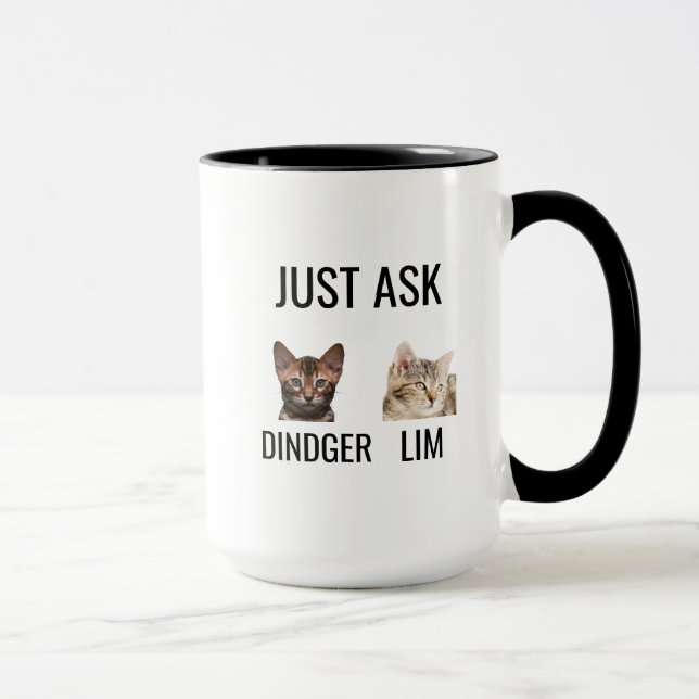 Personalisierter Cat Dad Becher, Geschenk für Cat  Tasse (Rechts)