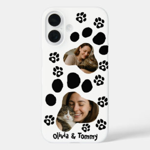 Personalisierter Cat Paw Print Foto Telefoncase iPhone 16 Hülle