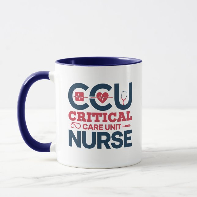 Personalisierter CCU-Intensivpfleger-Name Tasse (Links)
