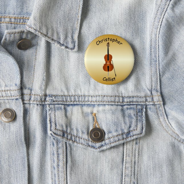 Personalisierter Cello-Entwurf Button (Beispiel)