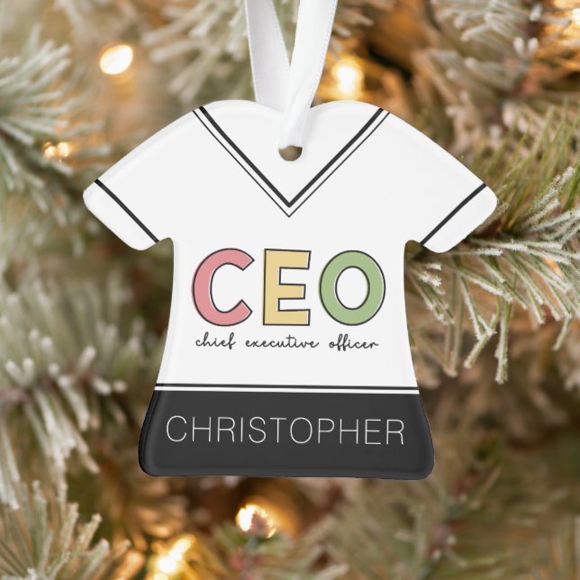 Personalisierter CEO Chief Führungskraft Officer B Ornament (Baum)