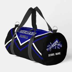 Personalisierter Cheerleader Blau, Schwarz, Weiß Duffle Bag