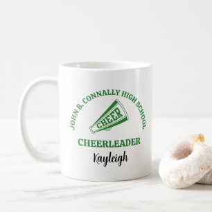Personalisierter Cheerleader der Green High School Kaffeetasse