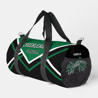 Personalisierter Cheerleader | Grün, Schwarz, Weiß Duffle Bag