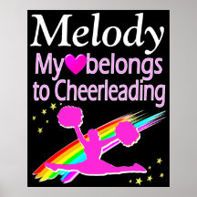 PERSONALISIERTER CHEERLEADER LIEBE POSTER