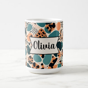 Personalisierter Cheetah-Druck Kaffeetasse