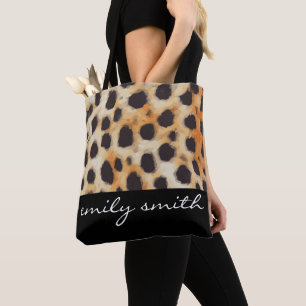 Personalisierter Cheetah Muster Tote Tasche