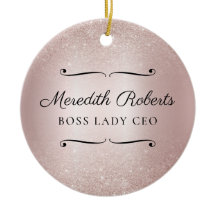 Personalisierter Chef der Boss Lady Blush Metallic