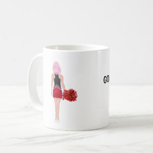 Personalisierter Chef mit rosa Haar Kaffeemaschine Kaffeetasse