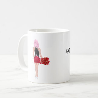 Personalisierter Chef mit rosa Haar Kaffeemaschine Kaffeetasse