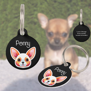Personalisierter Chihuahua-Welpenhundename Haustiermarke