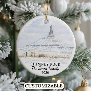 Personalisierter Chimney Rock National Historic Si Keramik Ornament